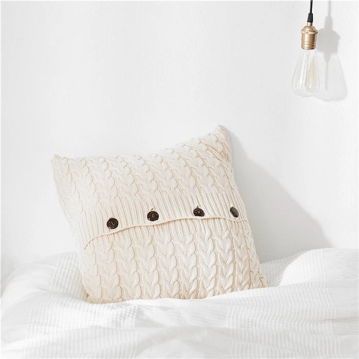 Button Pillow Cover